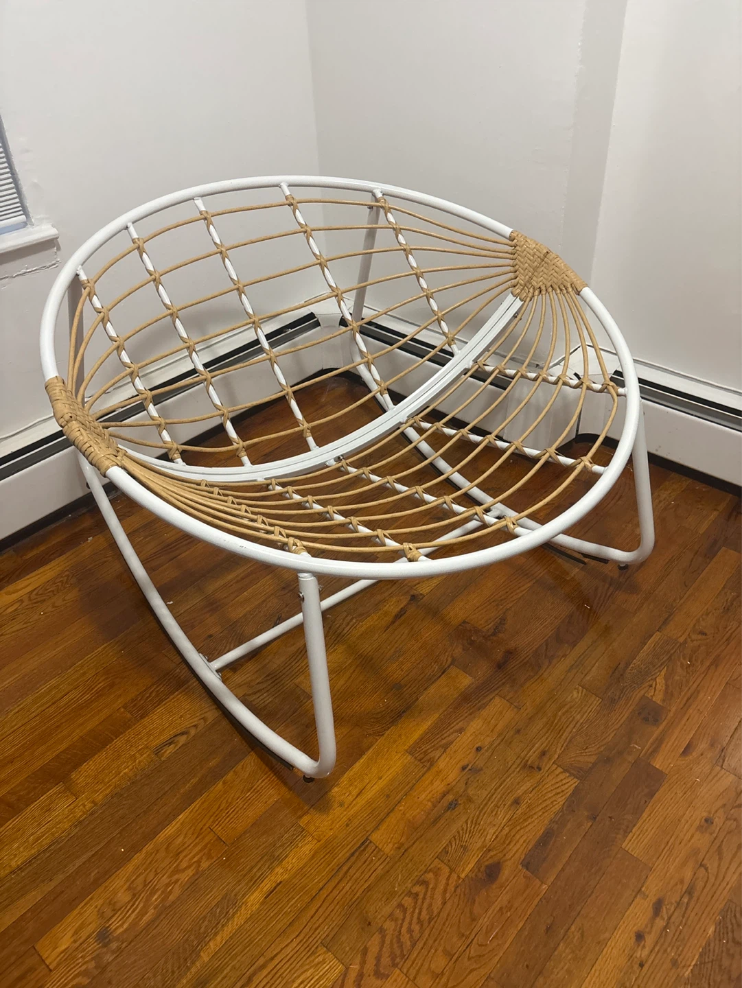 White Rattan rocking Chair - photo 2