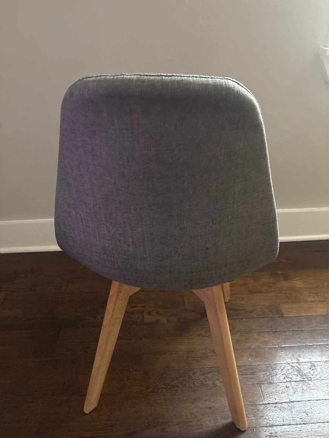 GIANTEX Grey Fabric Chair with Wooden Legs - photo 5