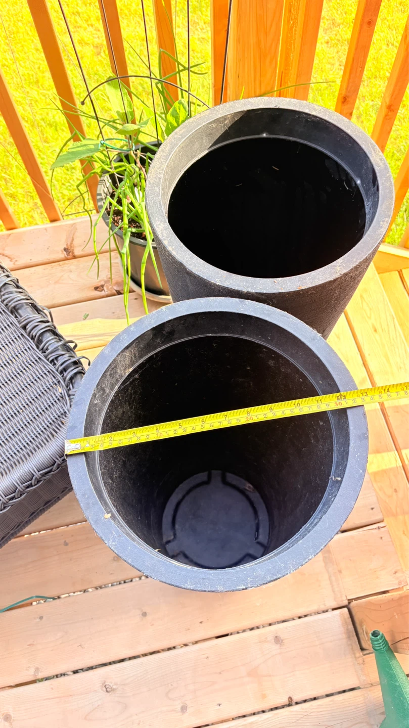 Tall Black Planter Pot - photo 2