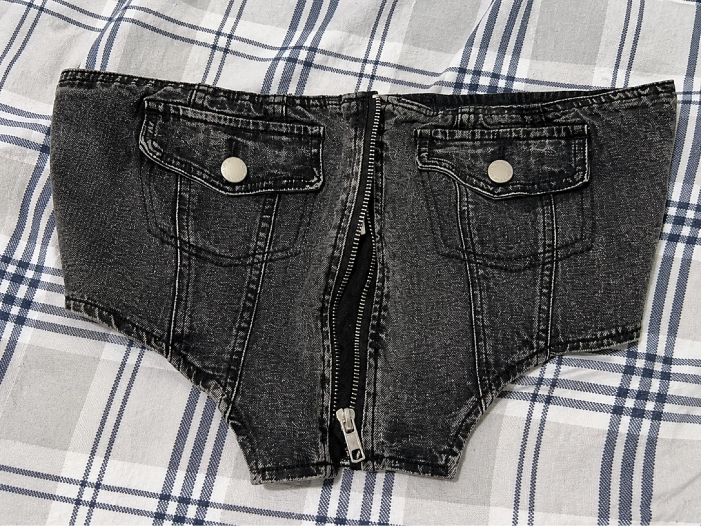 Denim Corset Top - photo 2