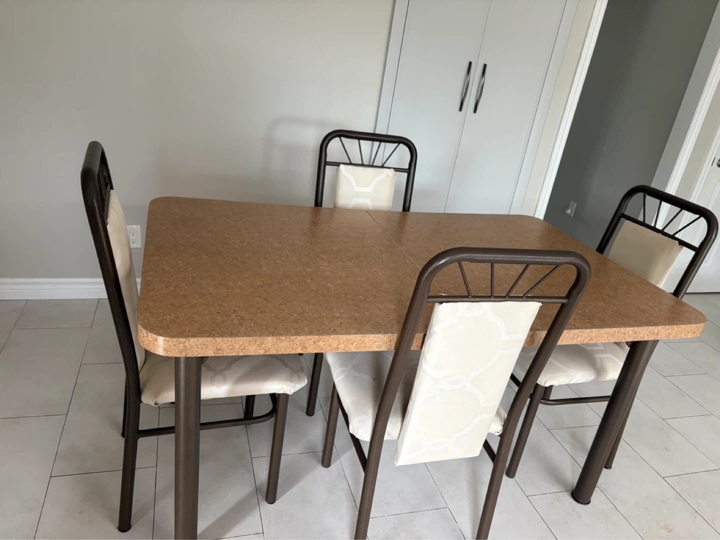 Vintage Dining Set with Table and 4 Chairs