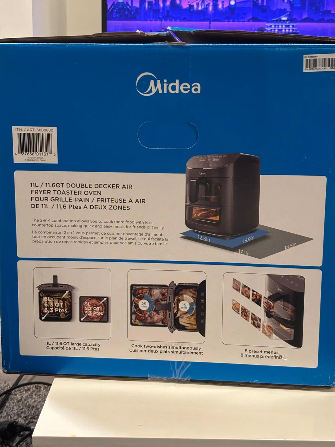 Midea 11L/11.6QT Double Decker Air Fryer Oven - photo 3