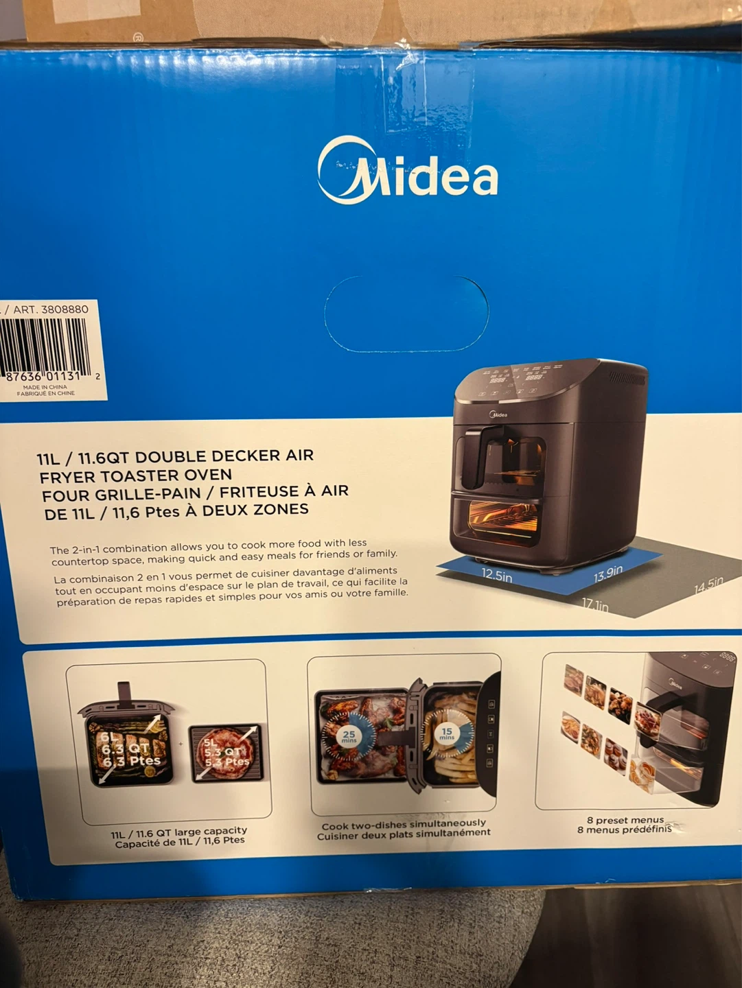 Midea 11L/11.6QT Double Decker Air Fryer Oven - photo 2