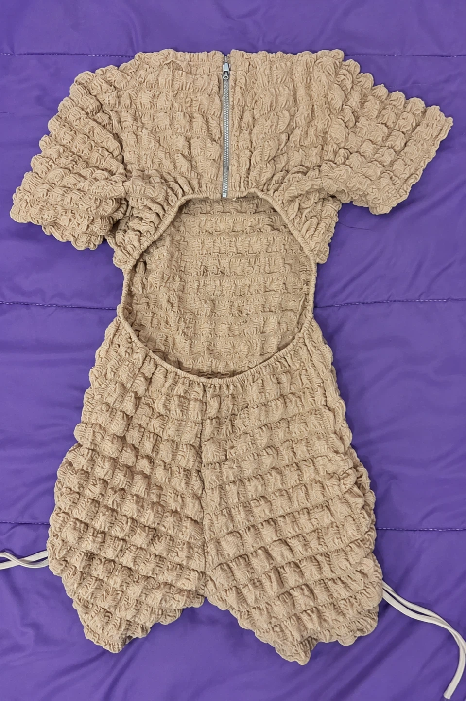 Ruched Textured Romper - photo 2