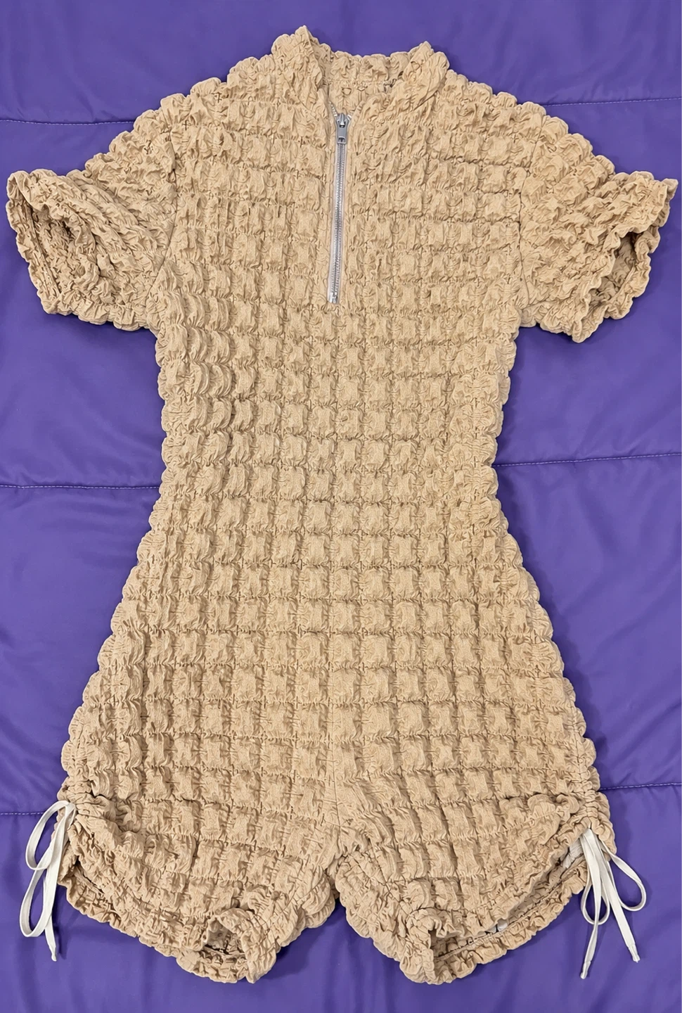 Ruched Textured Romper - photo 3