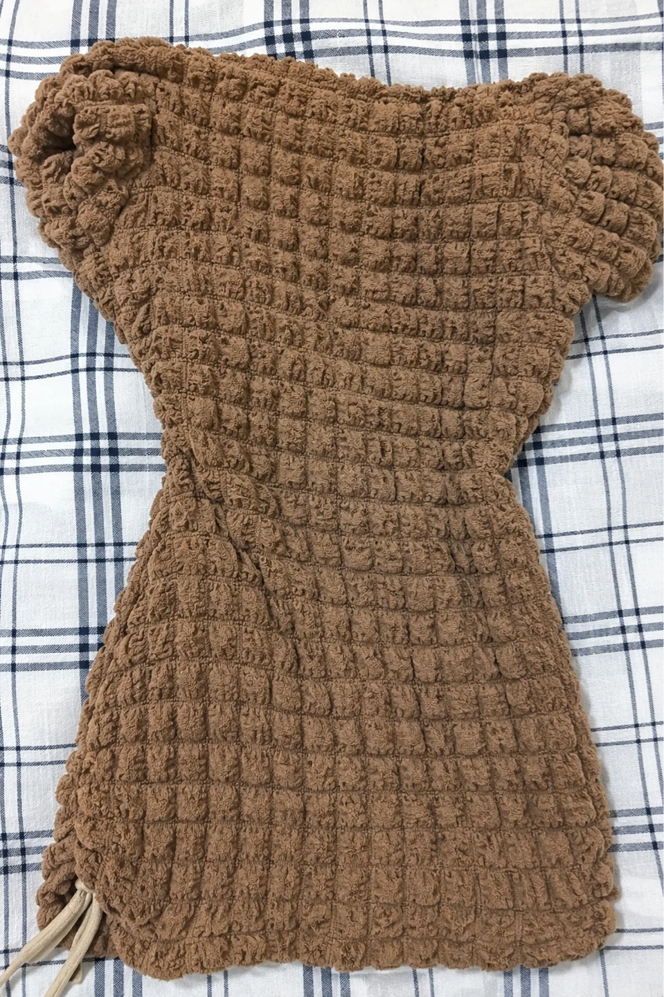 Ruched Textured Romper