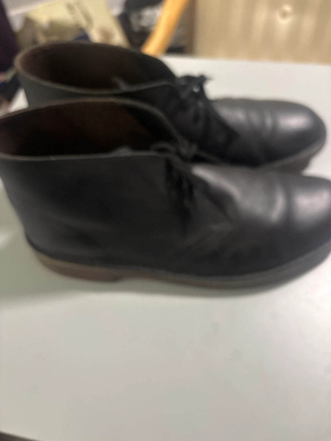 Clarks Black Leather Desert Boots - photo 3