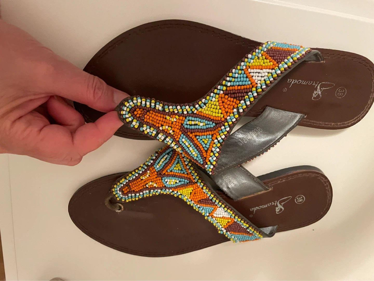 Beaded Flip Flops Sandals