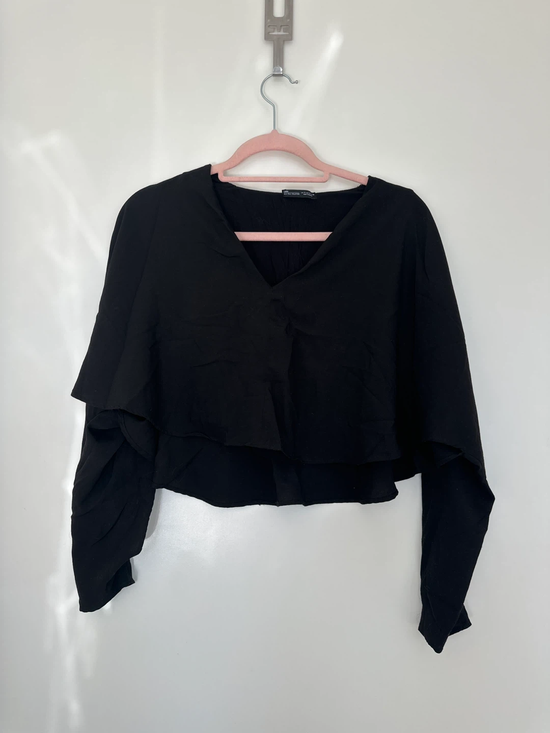 Zara Black Long Sleeve Top
