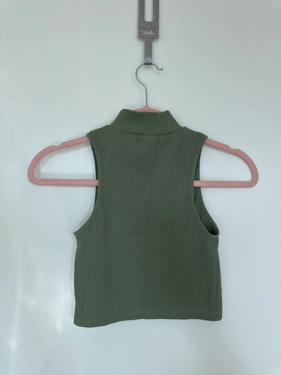 ZARA Ribbed Mock Neck Sleeveless Crop Top - photo 3