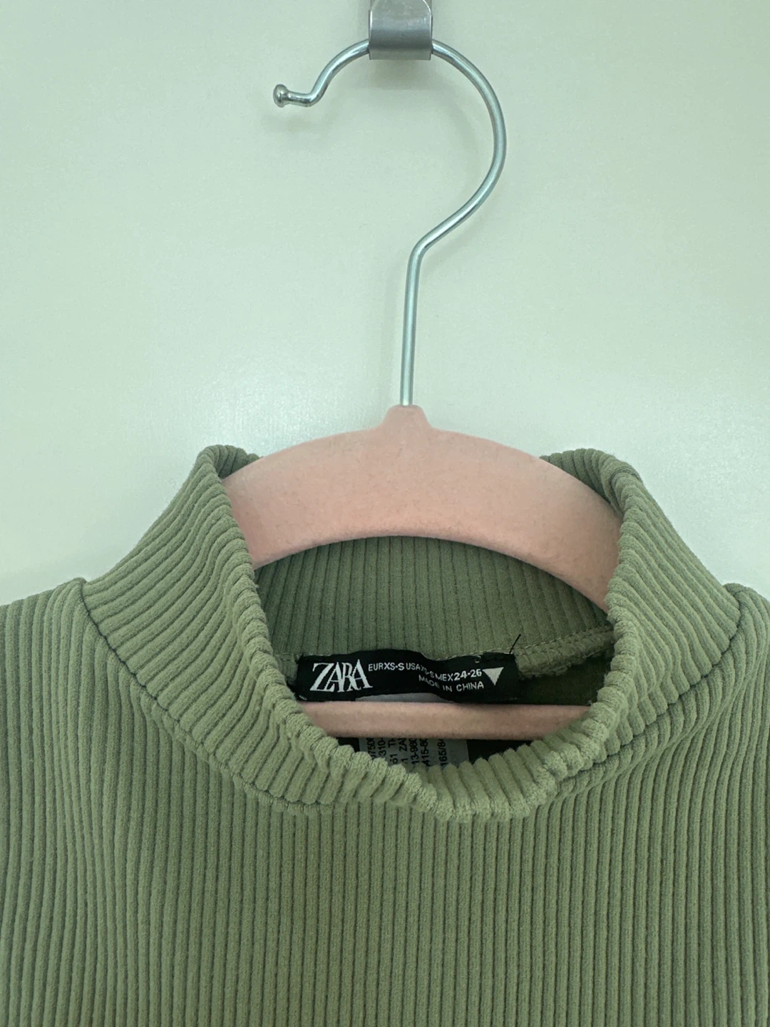 ZARA Ribbed Mock Neck Sleeveless Crop Top - photo 2