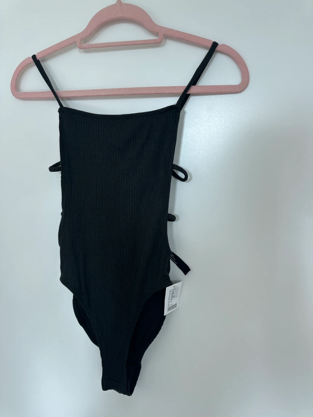 Urban outfitters Black Ribbed Bodysuit with Strappy Back - photo 2