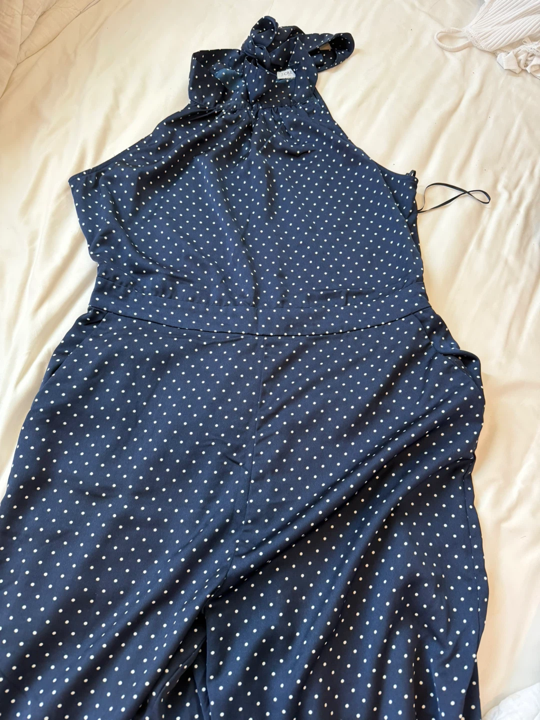 J.Crew Navy Polka Dot Jumpsuit - photo 2