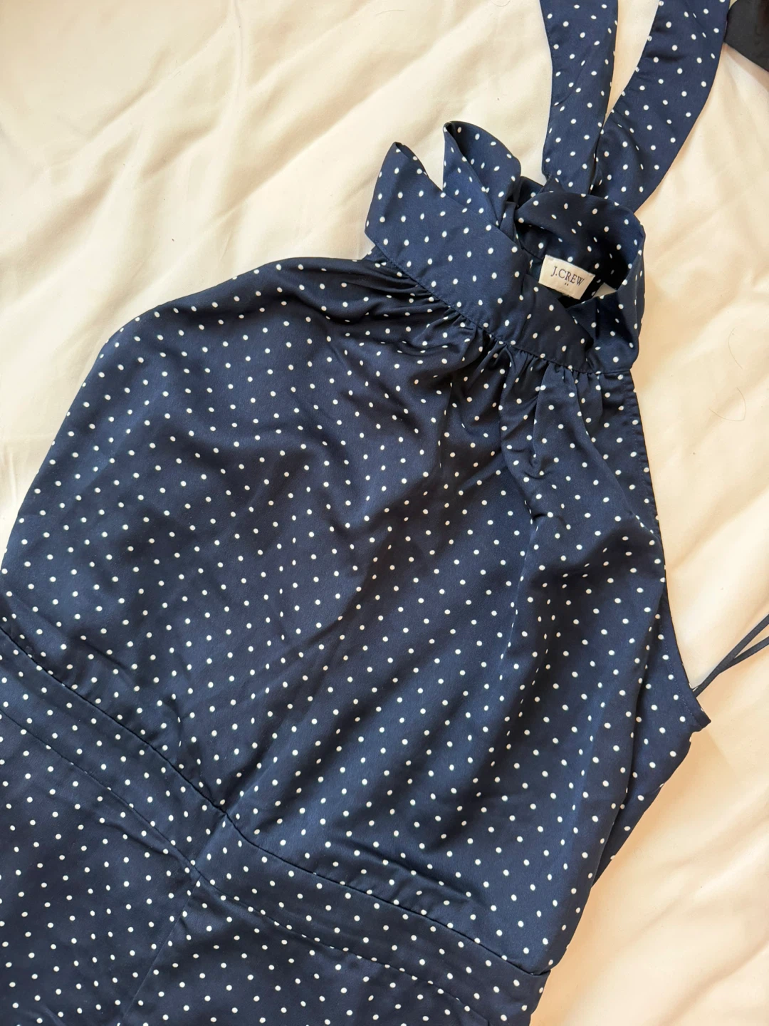 J.Crew Navy Polka Dot Jumpsuit