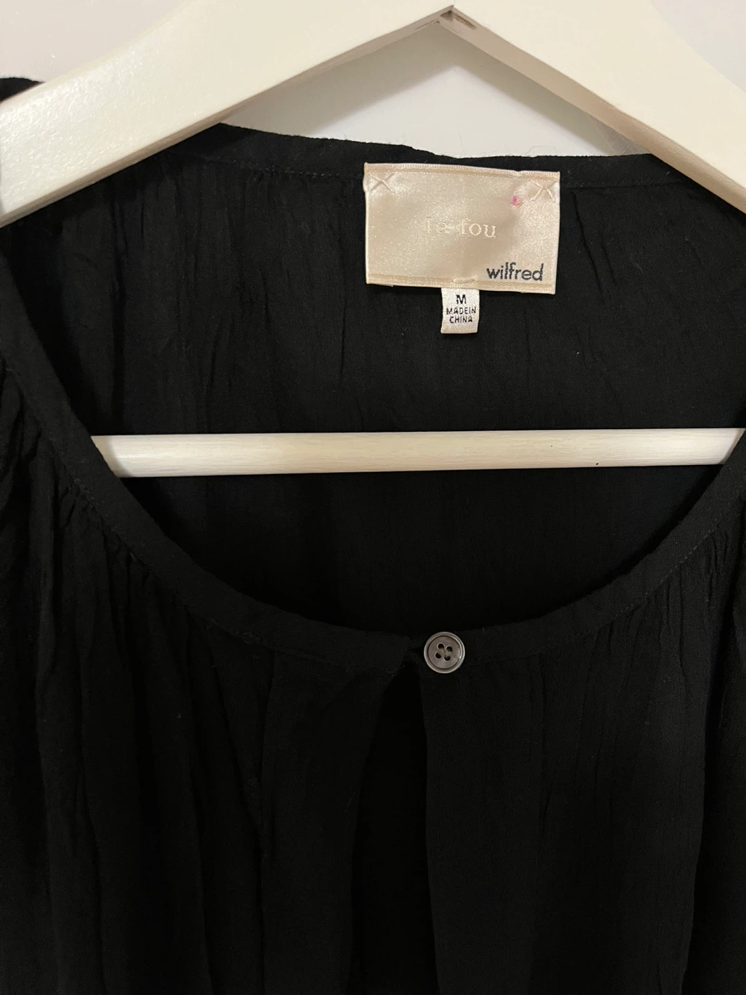 Wilfred Le Fou Black Tunic Dress Size Medium