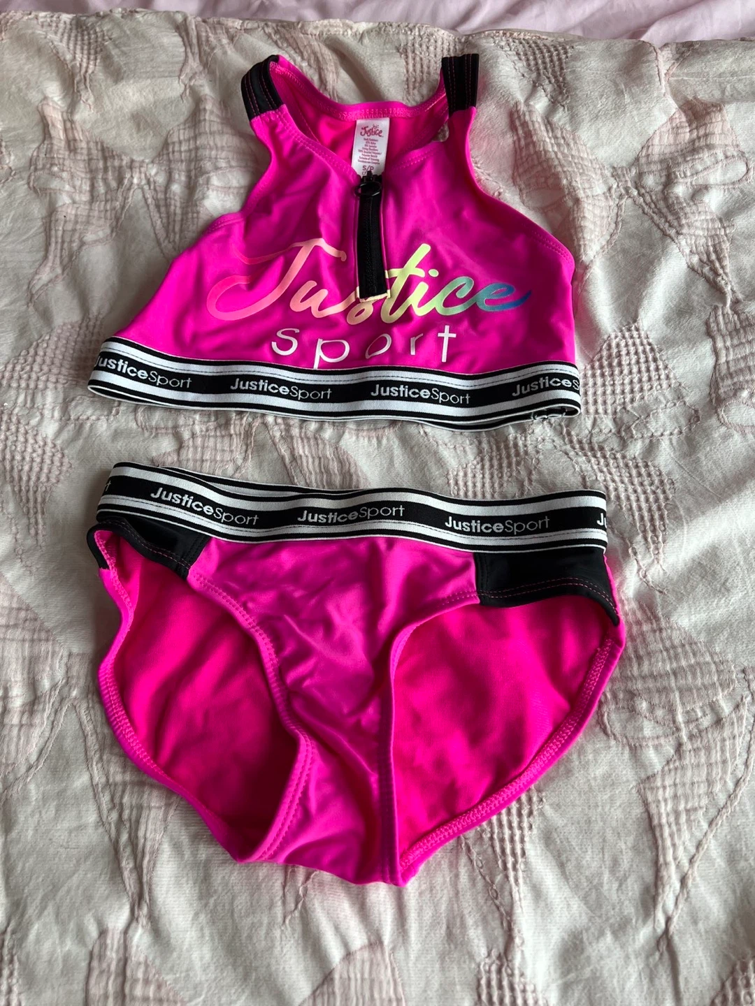 Justice Sport Swimsuit - Pink/Black - photo 4