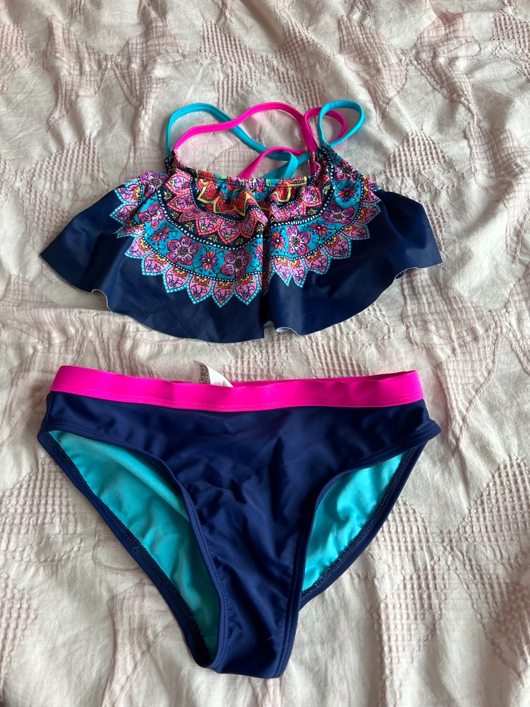 Justice Sport Swimsuit - Pink/Black