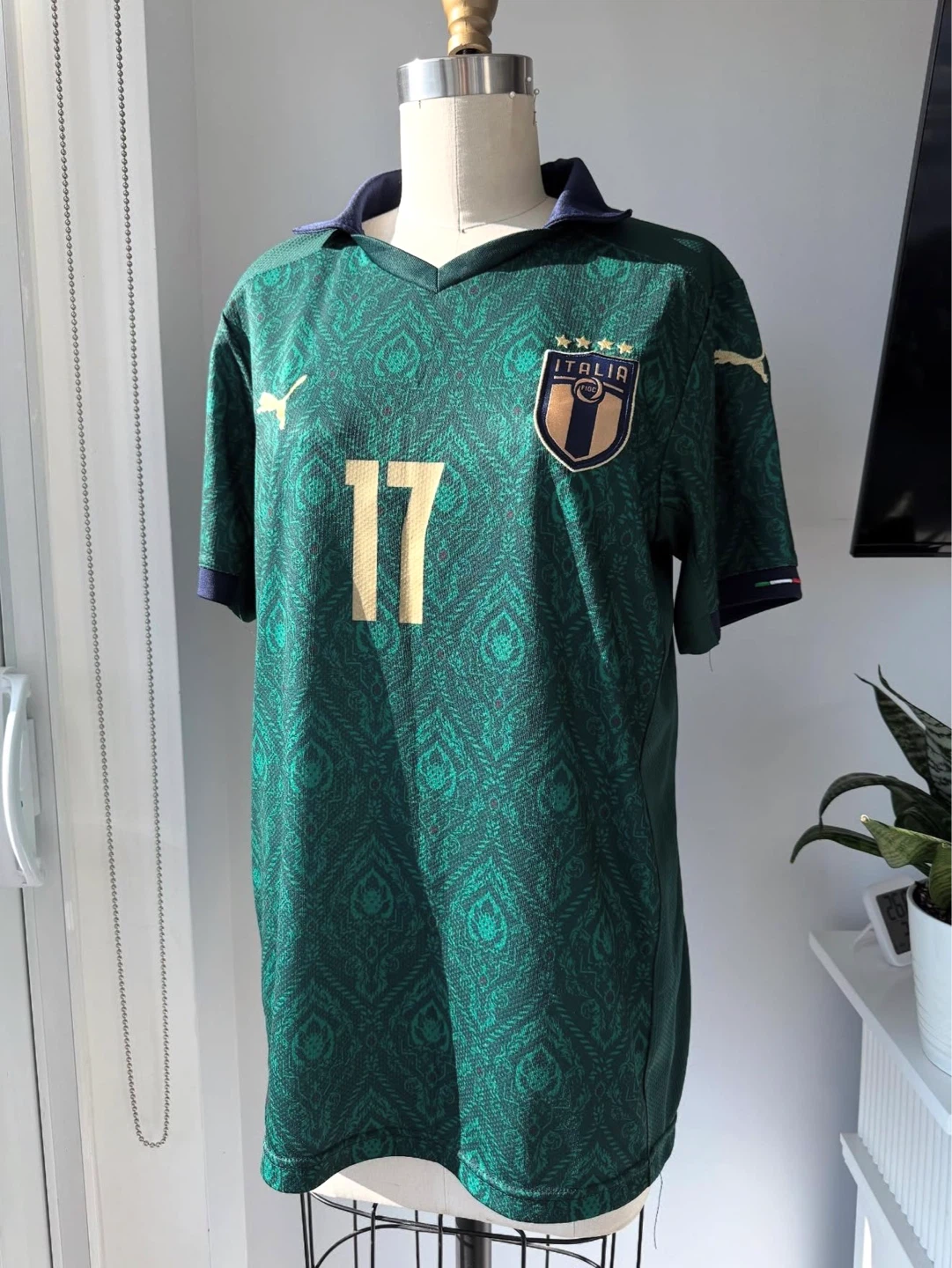 Euro soccer 2020 Italia/Italy away Immobile jersey size medium