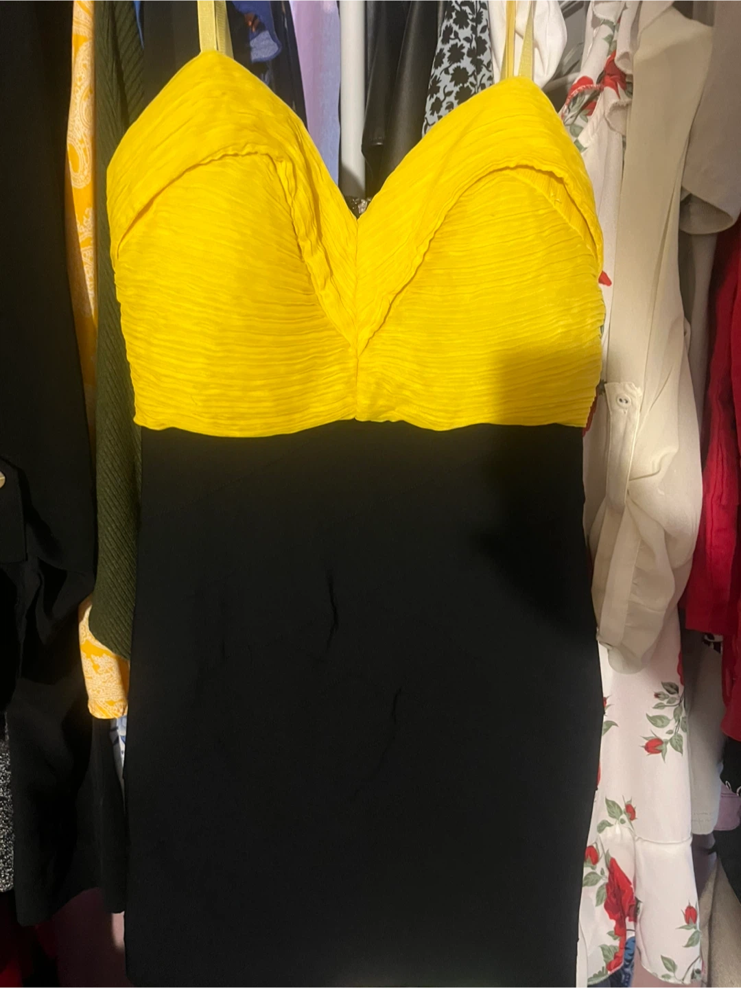 Black & Yellow Corset Dress