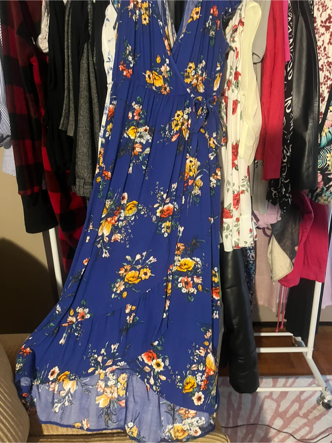 Blue floral dress - photo 2