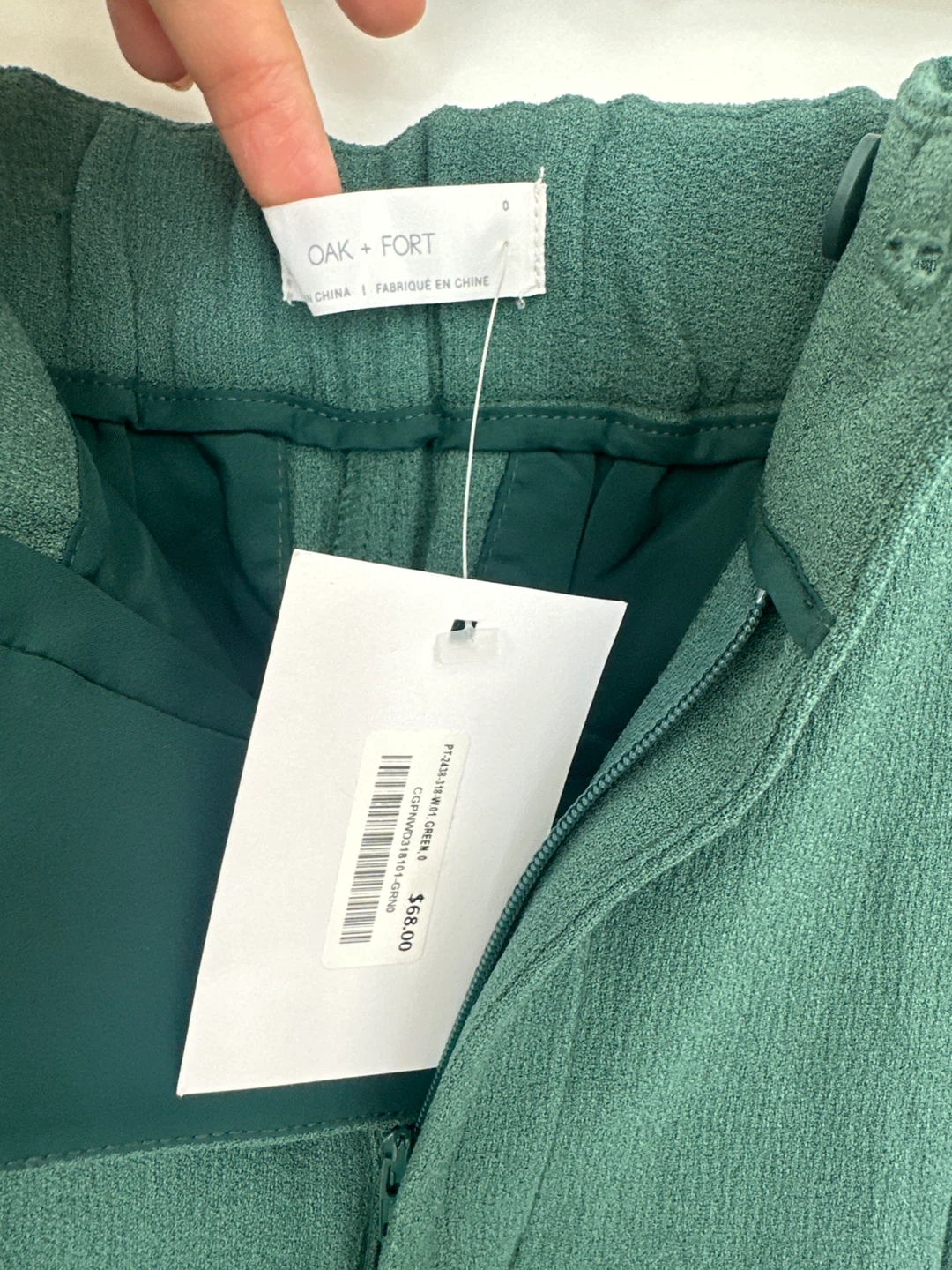 OAK + FORT Green Wide Leg Culottes Pants - photo 3
