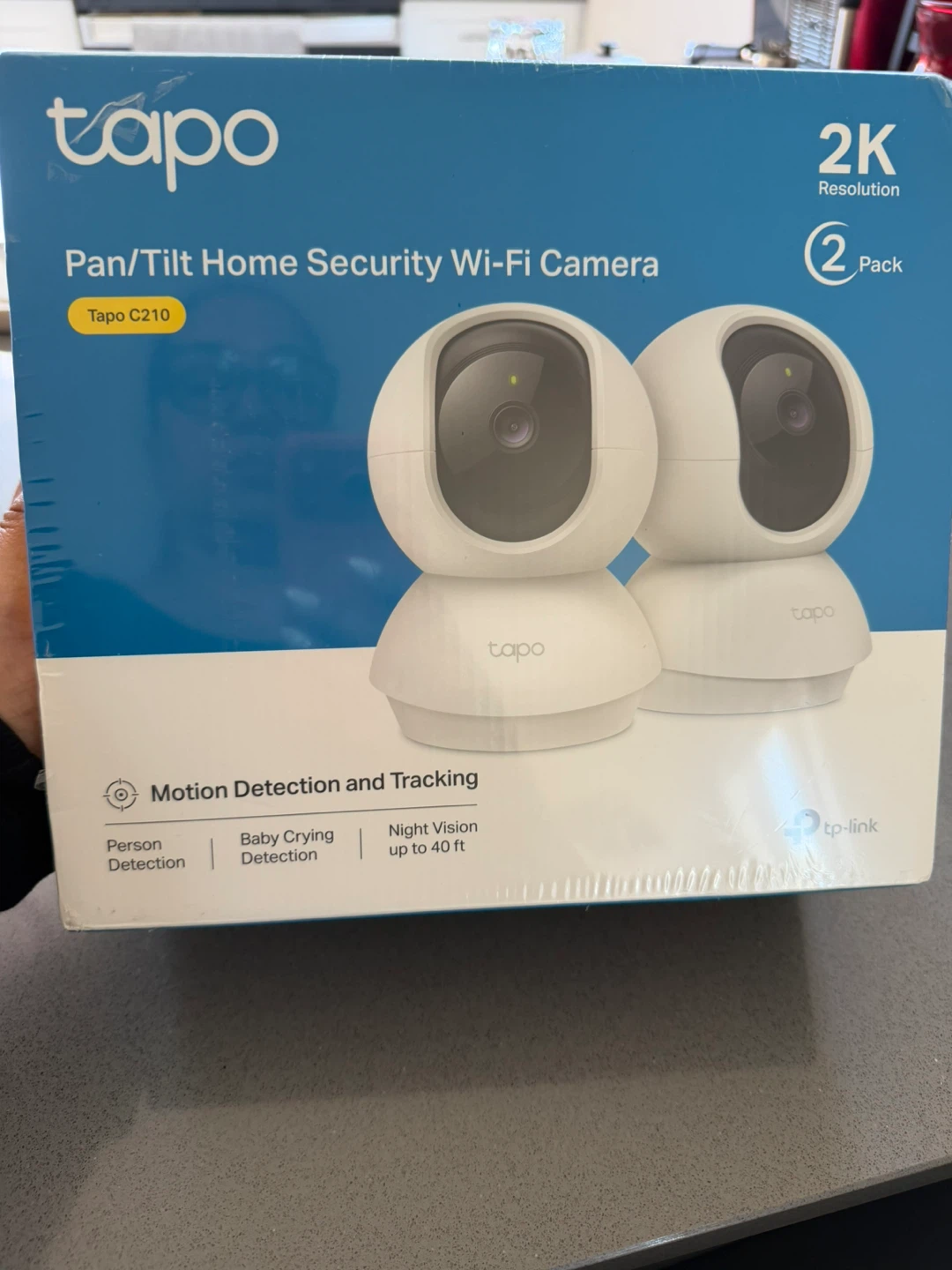 Tapo C210 Pan/Tilt Home Security Wi-Fi Camera 2 Pack