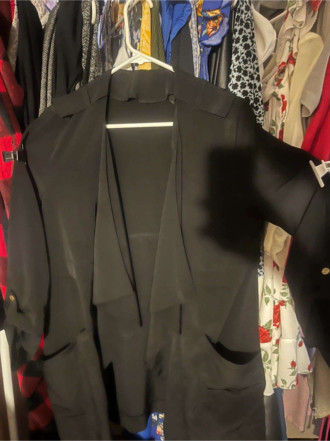 Black Waterfall Drape blazer