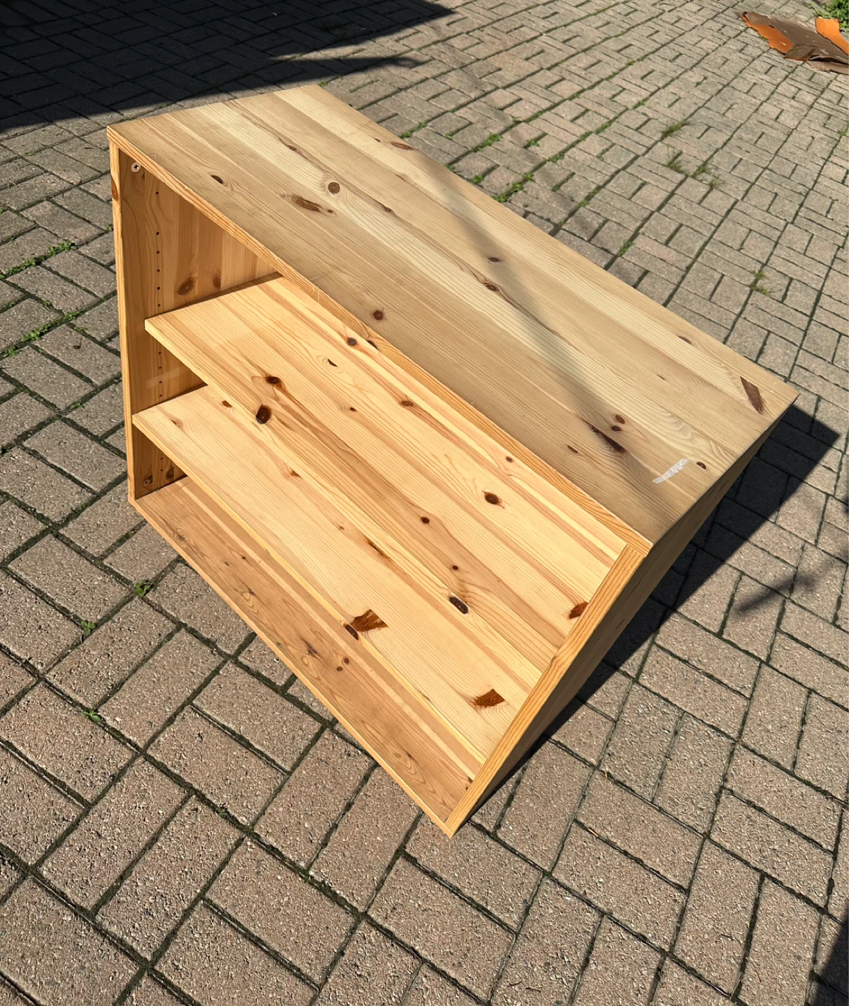 Pine Wood Cube Storage Shelf