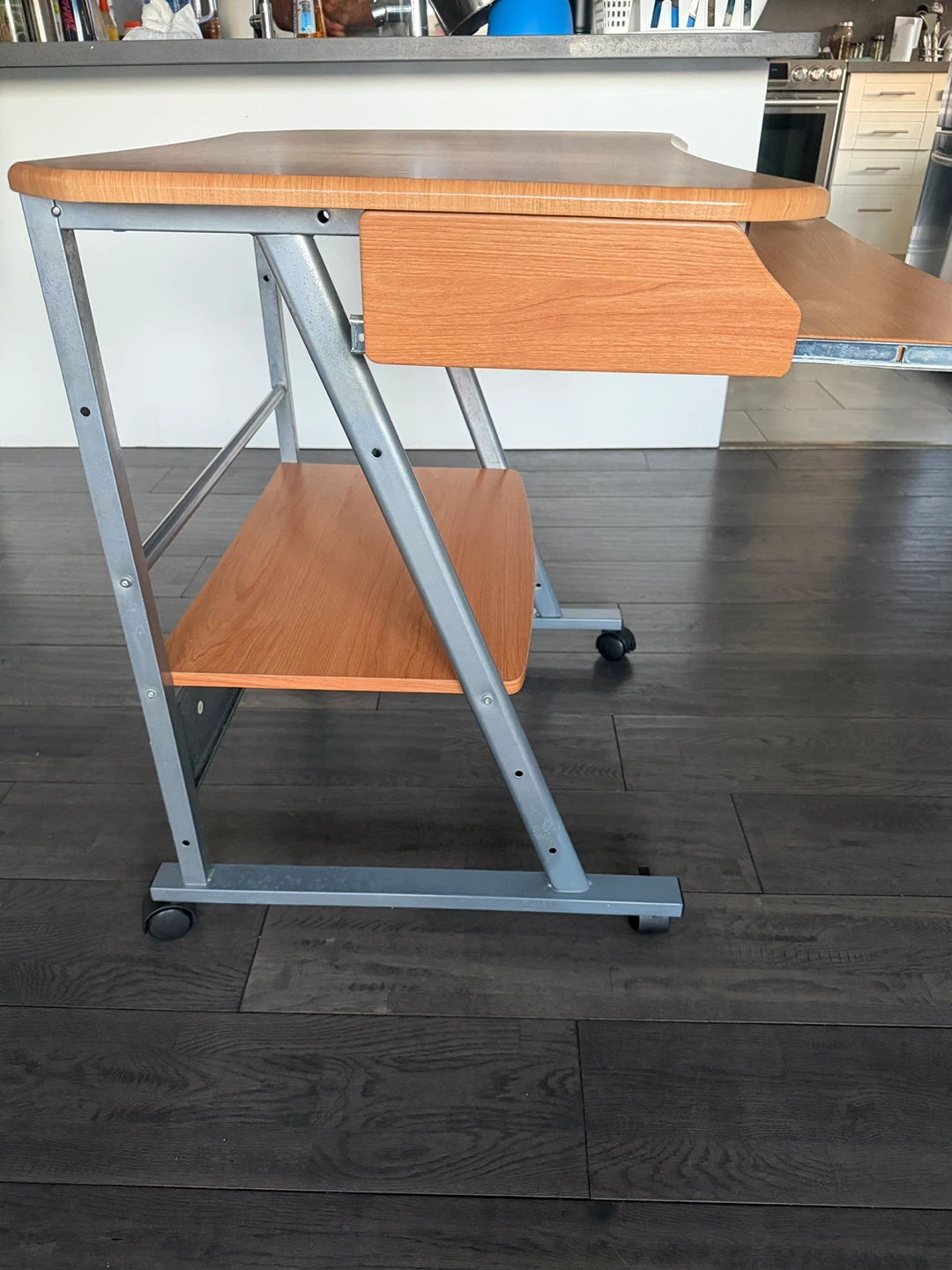 Rolling Computer Desk with Keyboard Tray - photo 3