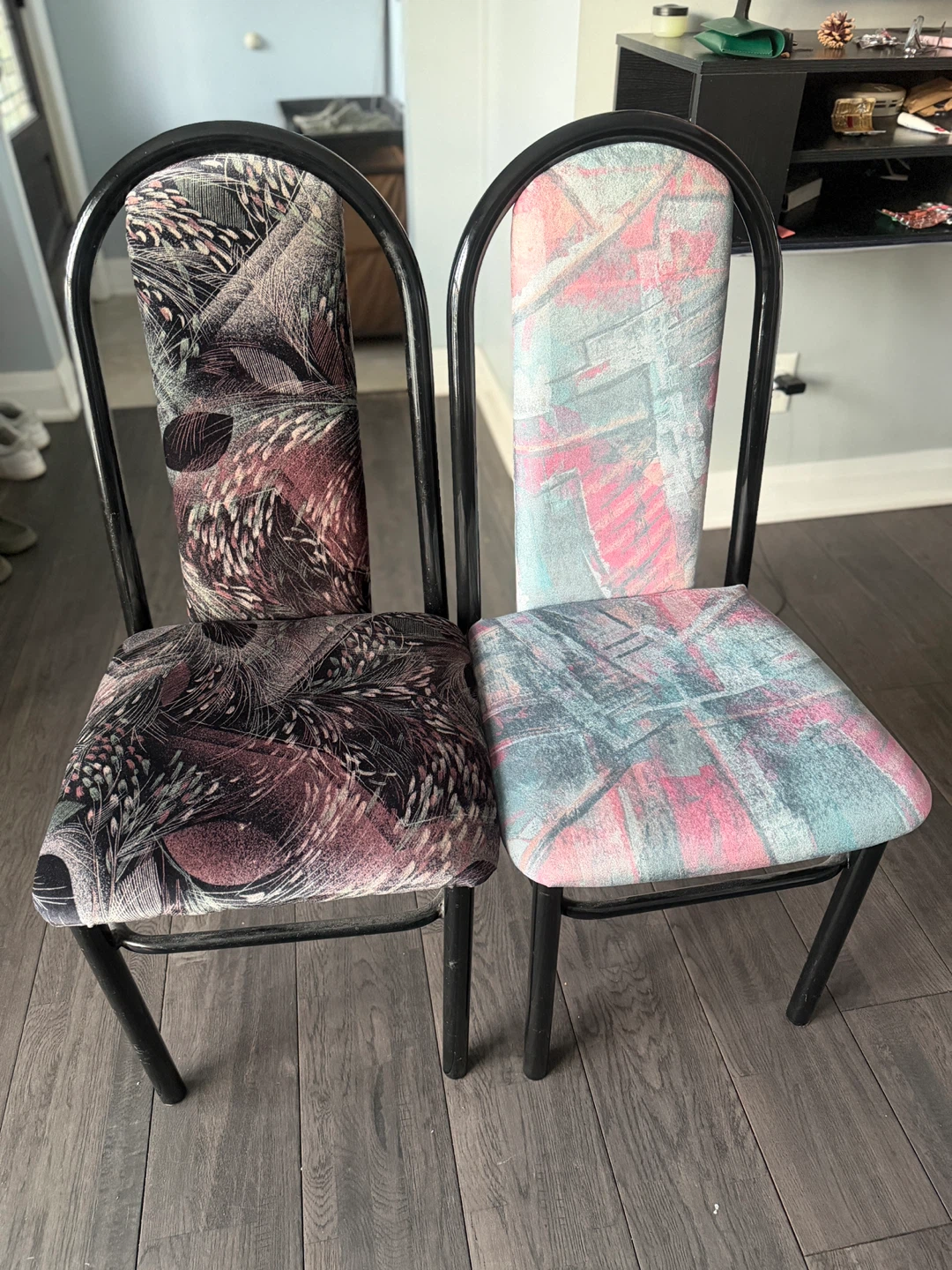 Two Upholstered Dining Chairs