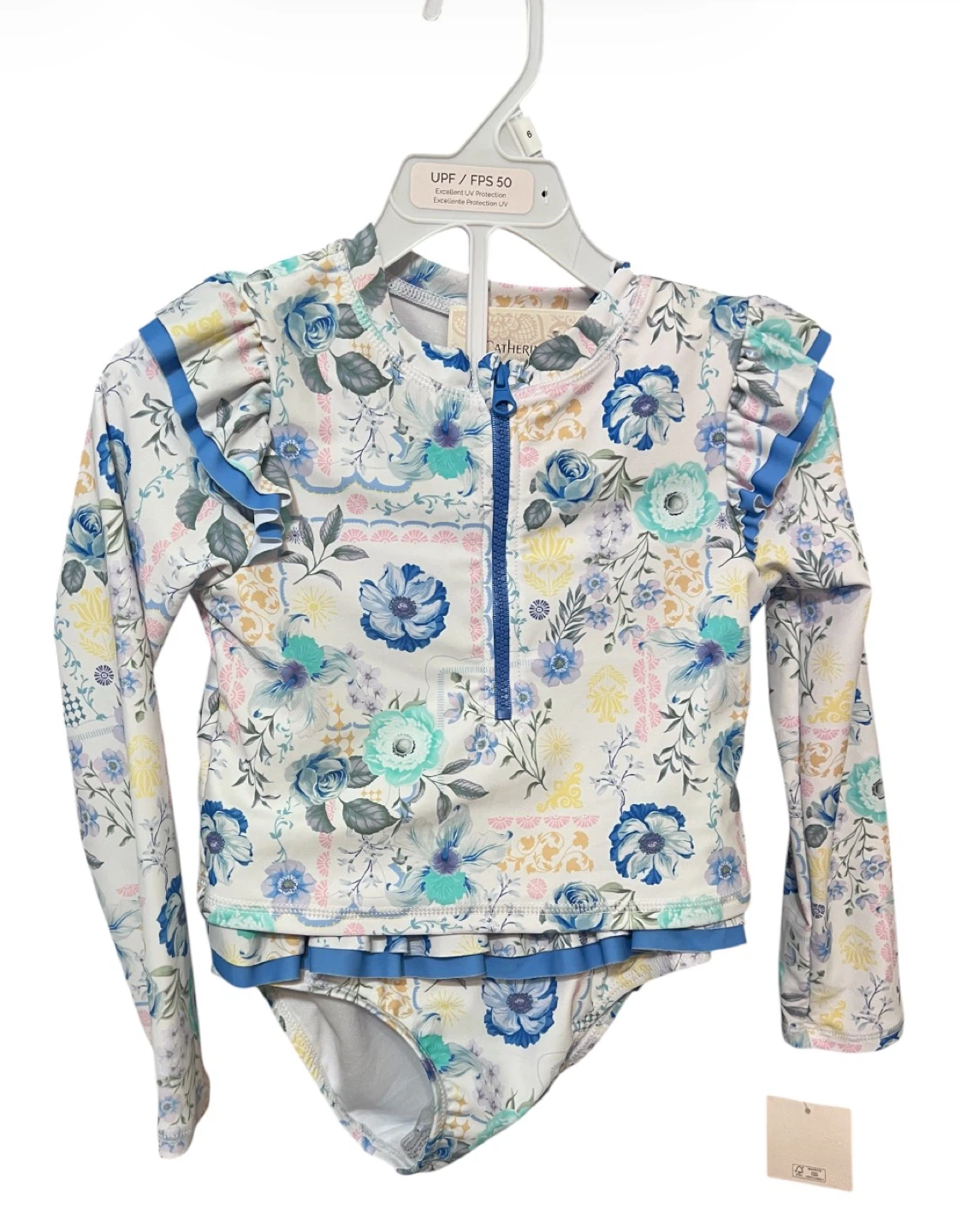 Catherine Malandrino UPF  50+ Floral Swimsuit Set – Size 5/6 - photo 2