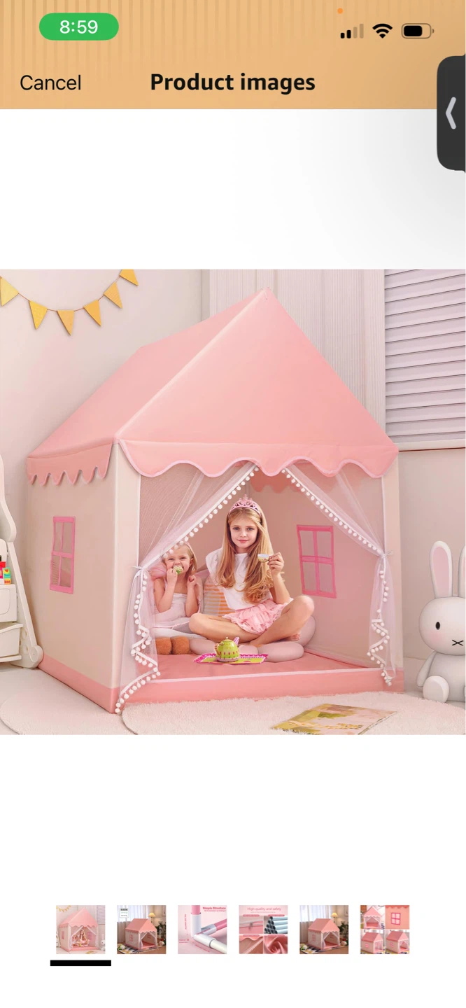 Pink Princess Play Tent