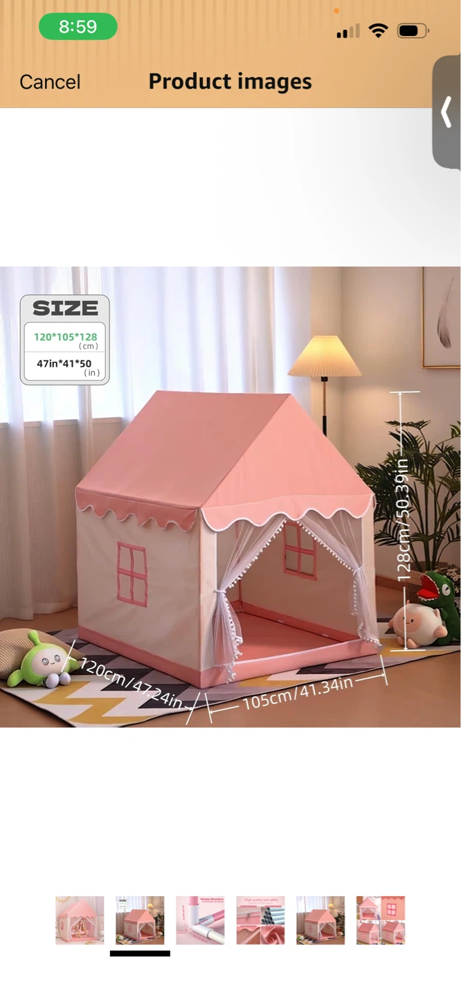 Pink Princess Play Tent - photo 2
