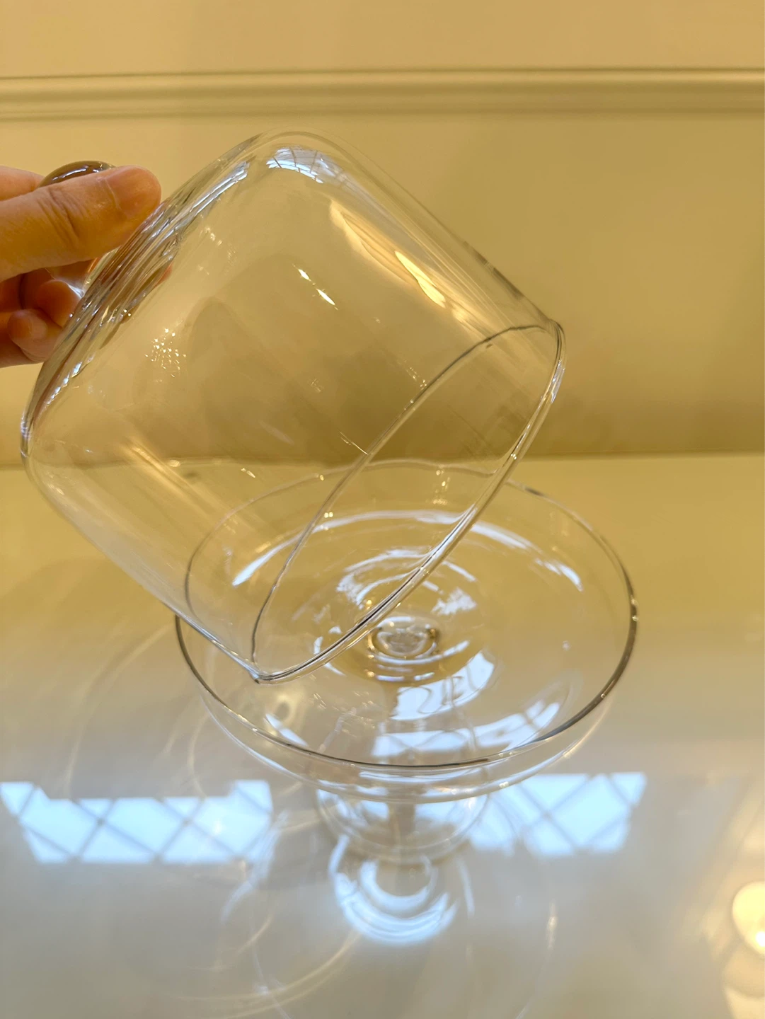 Glass mini desert Stand with Dome Cover - photo 4