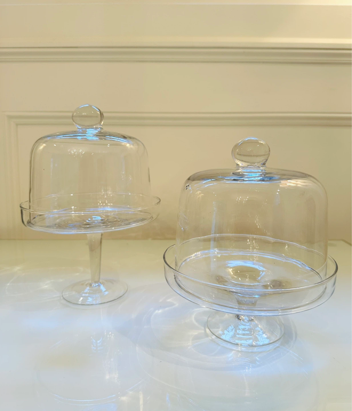 Glass mini desert Stand with Dome Cover