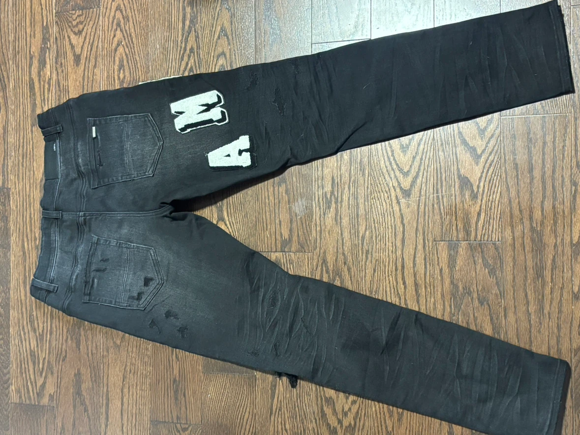 AMIRI Black Distressed Jeans Size 32 - photo 2