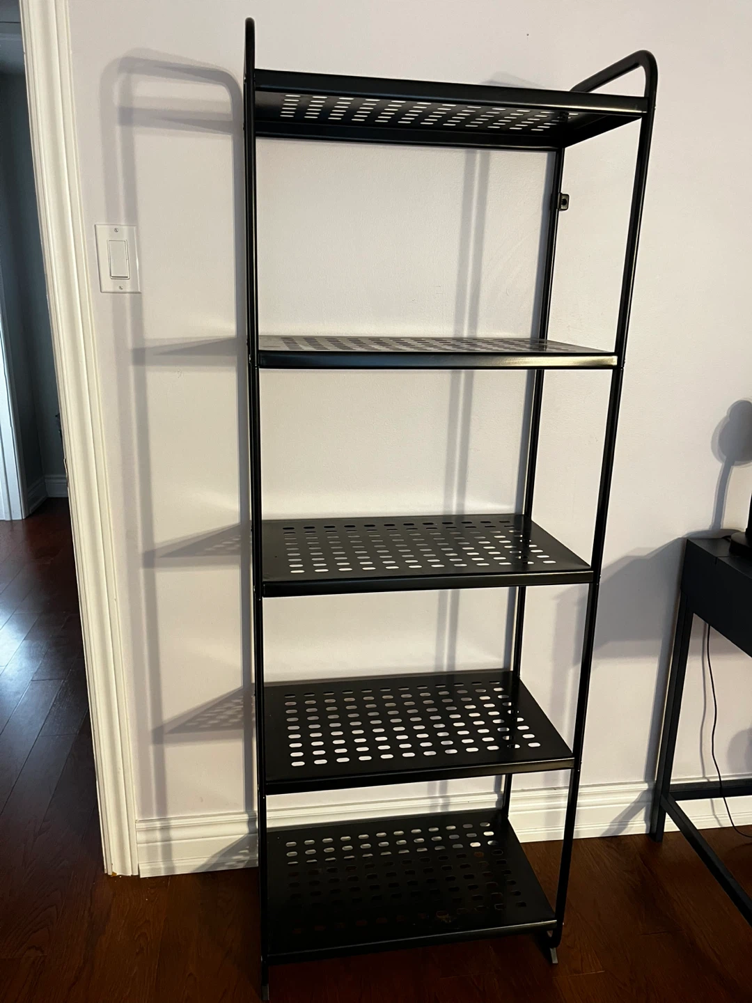 Black metal shelving unit - photo 2