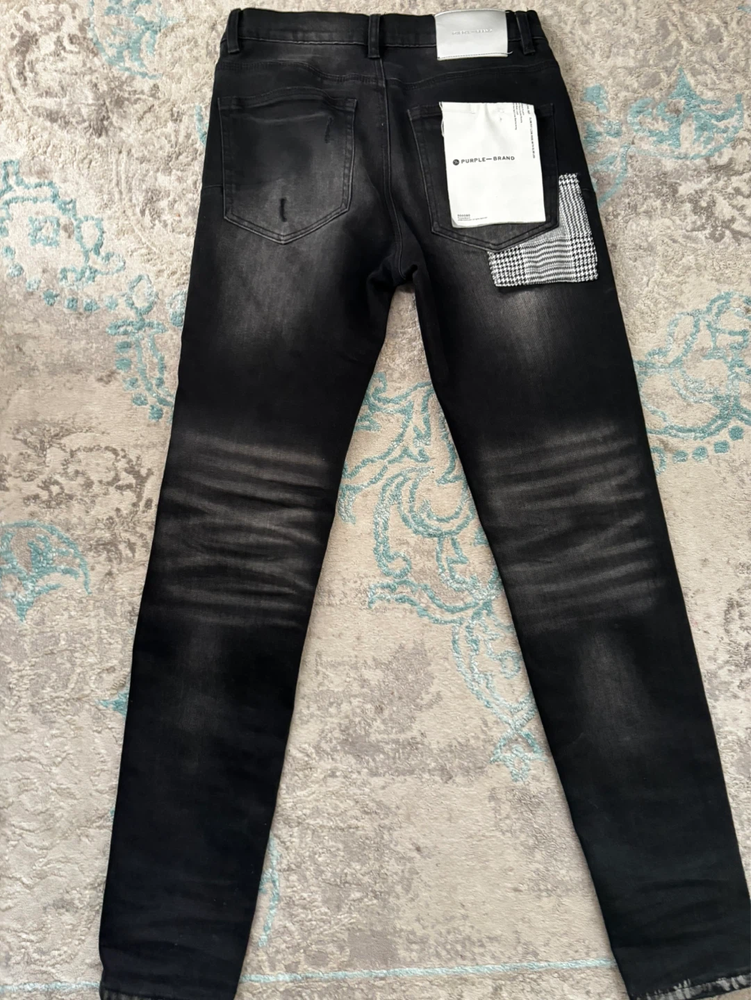 Purple Brand Black Distressed & Painted Jeans Size 30