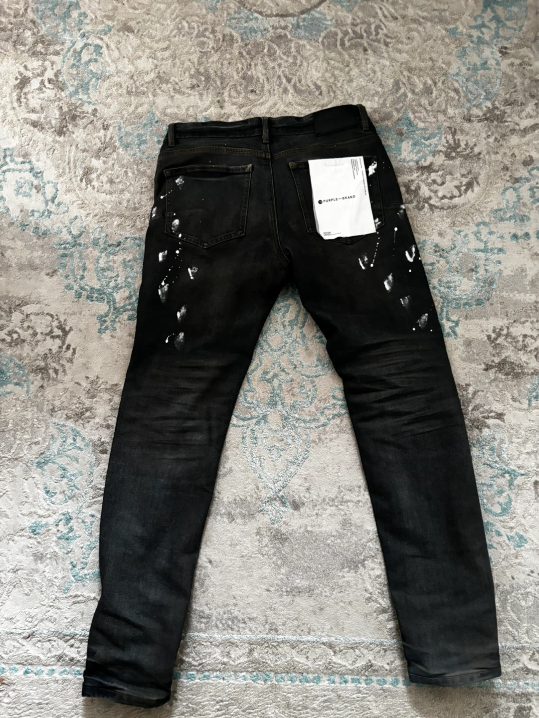 Purple Brand Black Distressed & Painted Jeans Size 30 - photo 3