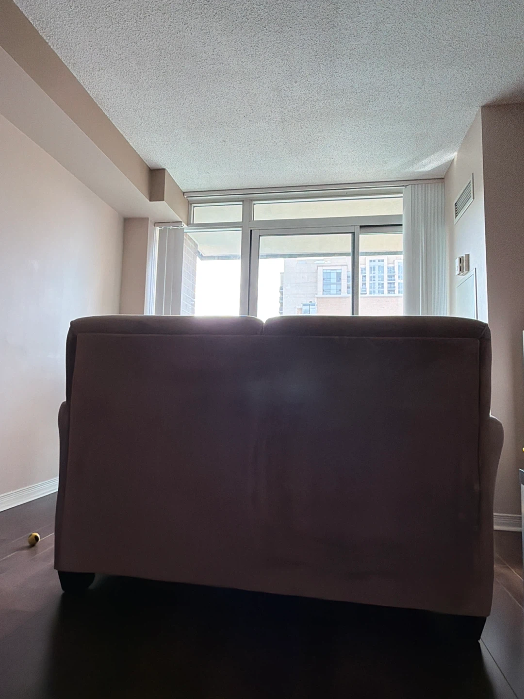 Brown Suede Loveseat Sofa - photo 3