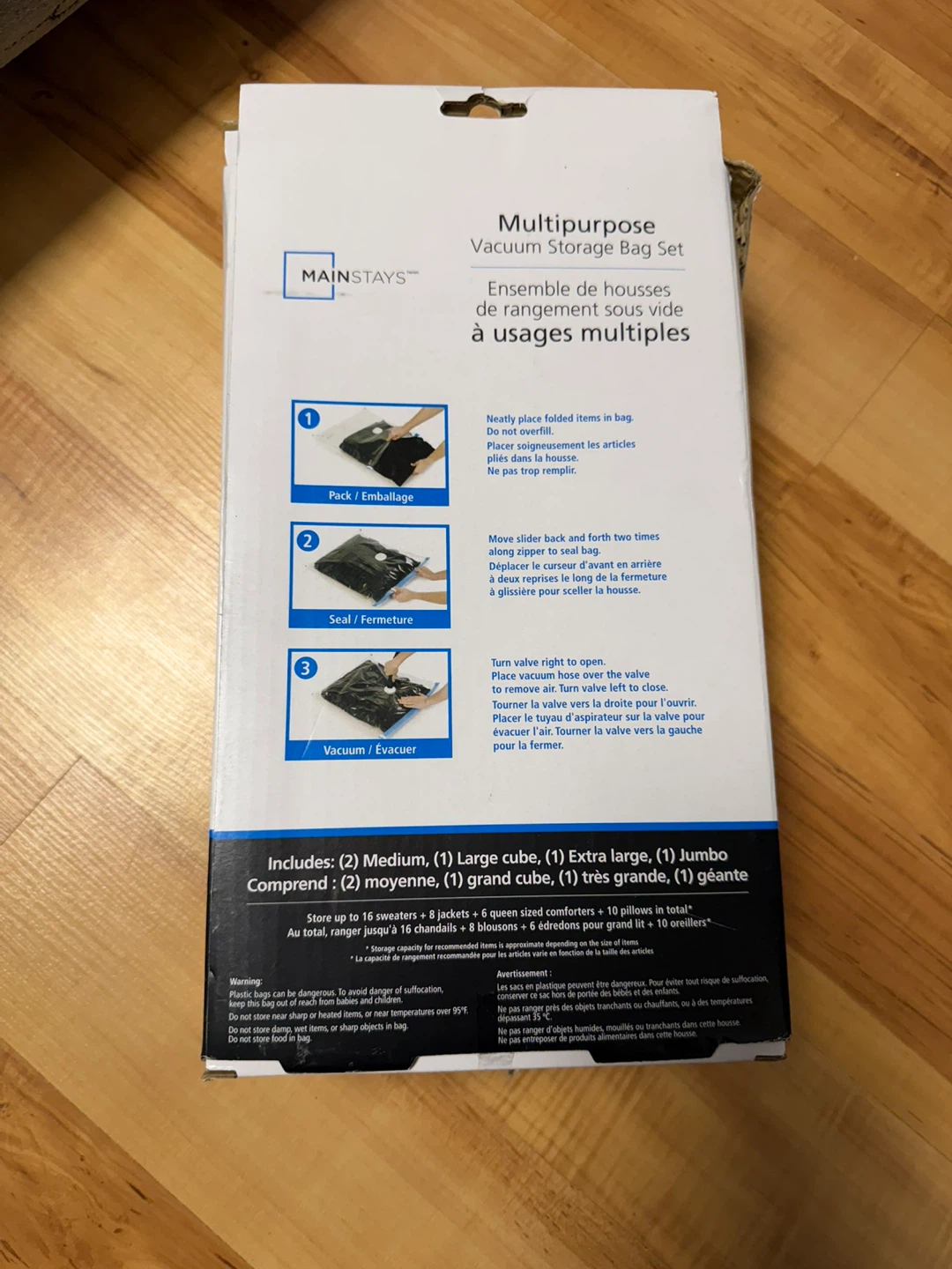 Mainstays Multipurpose Vacuum Storage Bag Set - photo 3