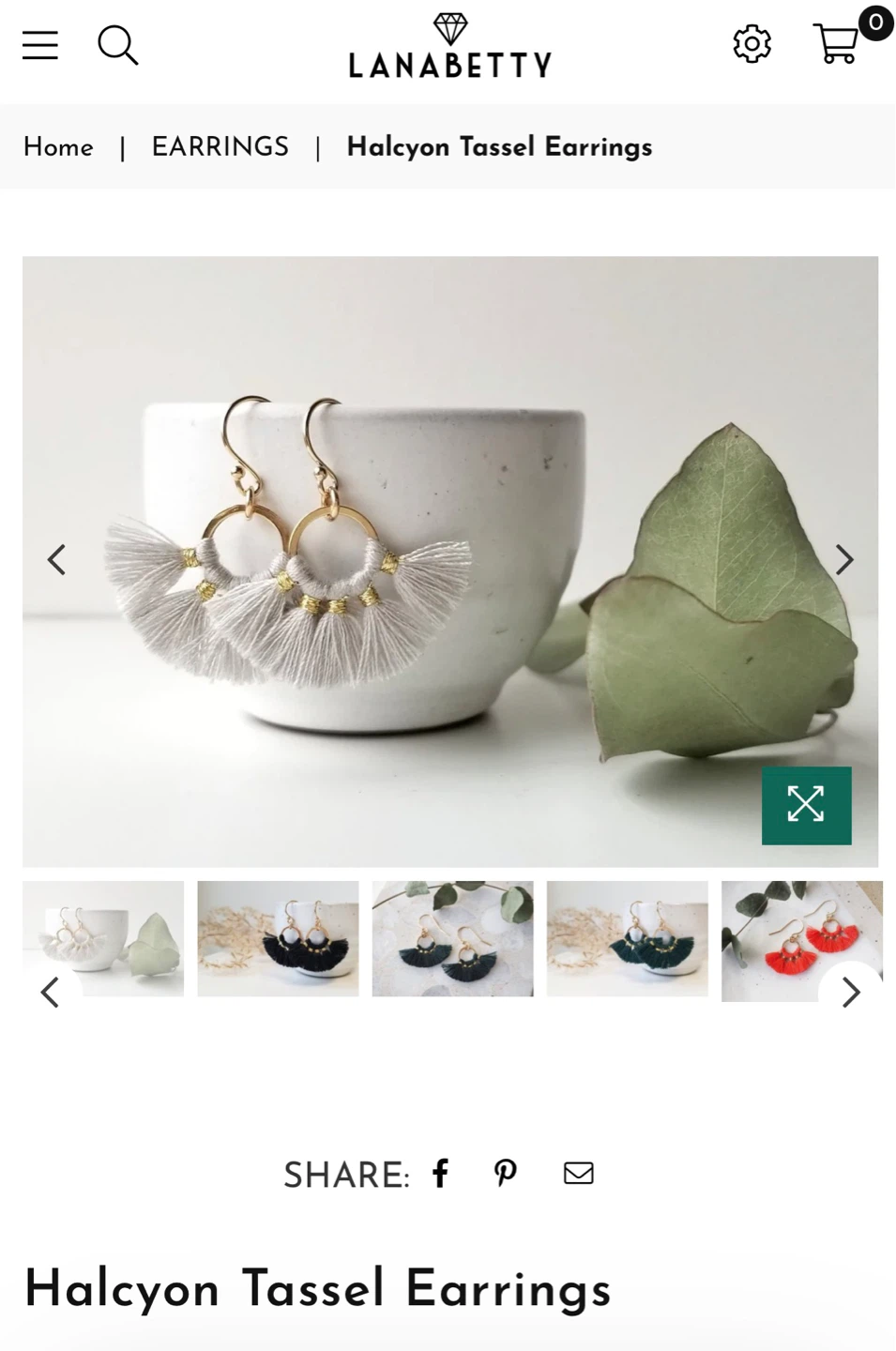 LanaBetty Halcyon Tassel Earrings - Grey - photo 2