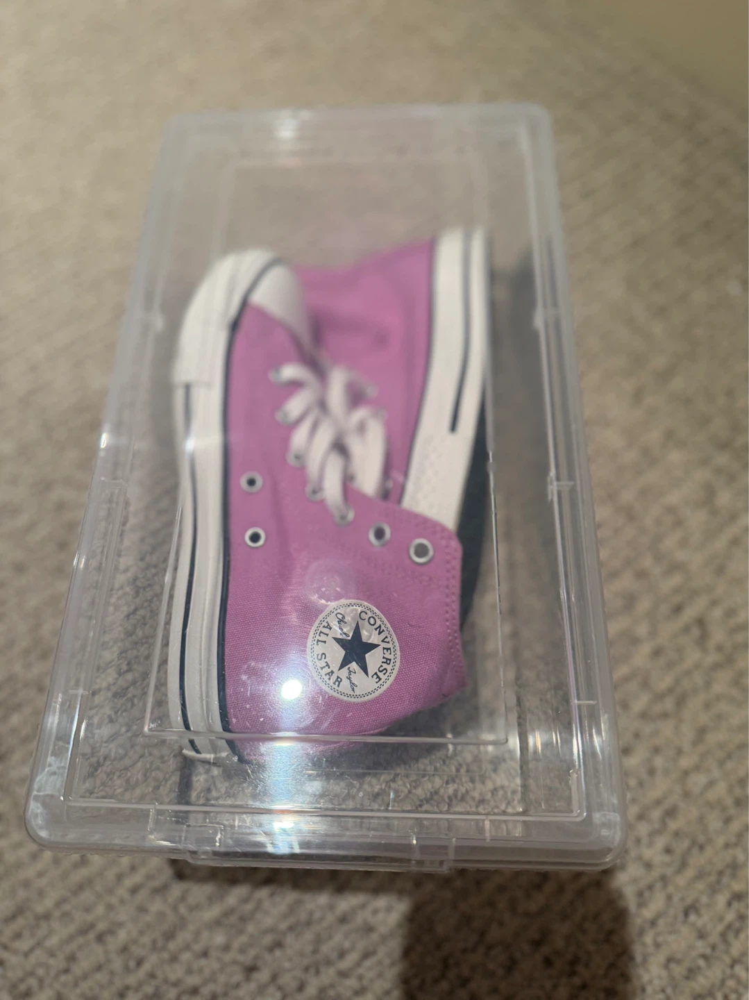 Converse All Star High Top Sneakers - Pink Youth Size 3