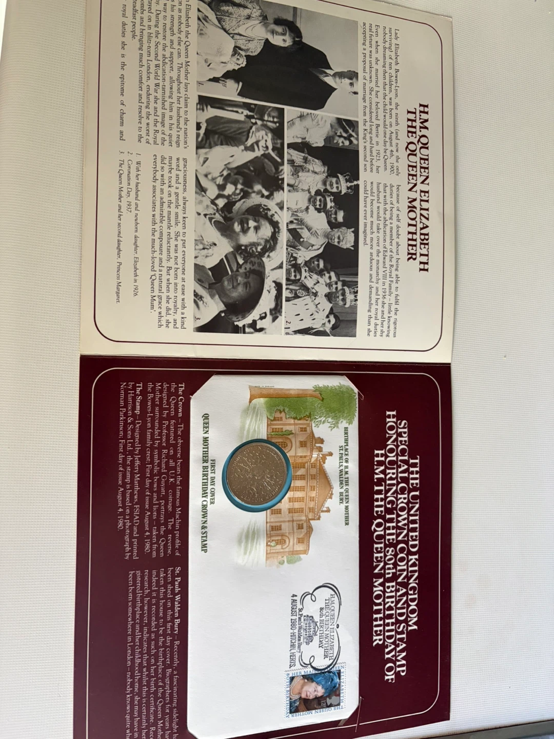 Commemorative coin and stamp from August 4, 1980 - photo 2