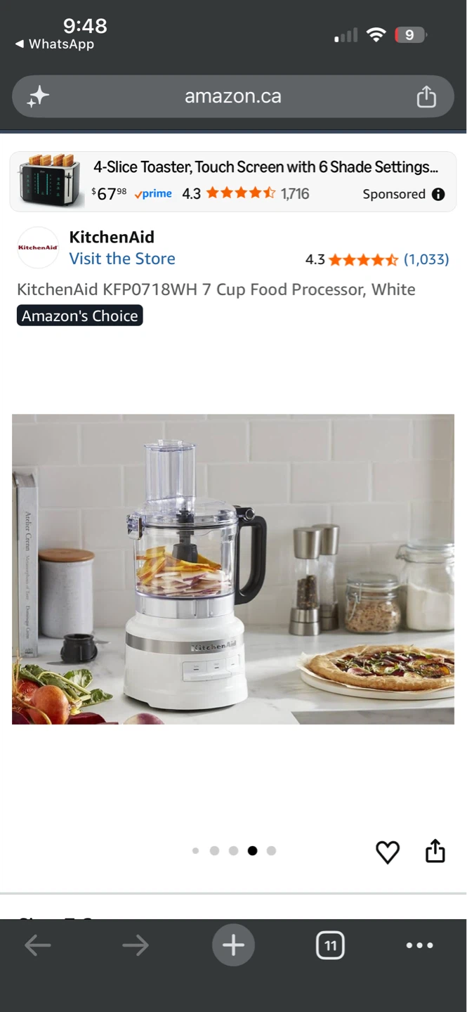 KitchenAid 7 Cup Food Processor KFP0718WH - photo 5