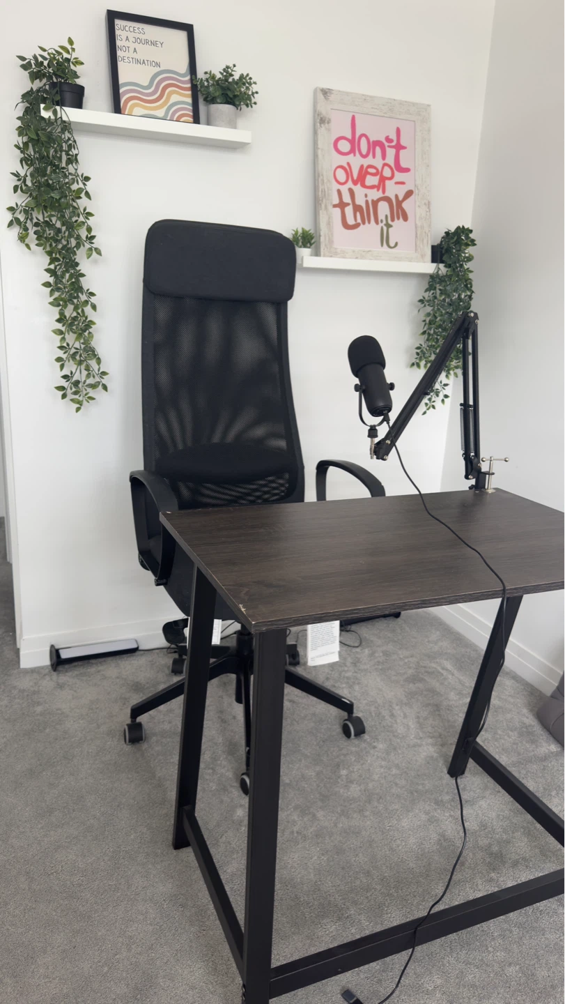 Office Chair + Sturdy Desk Great Work From Home Setup