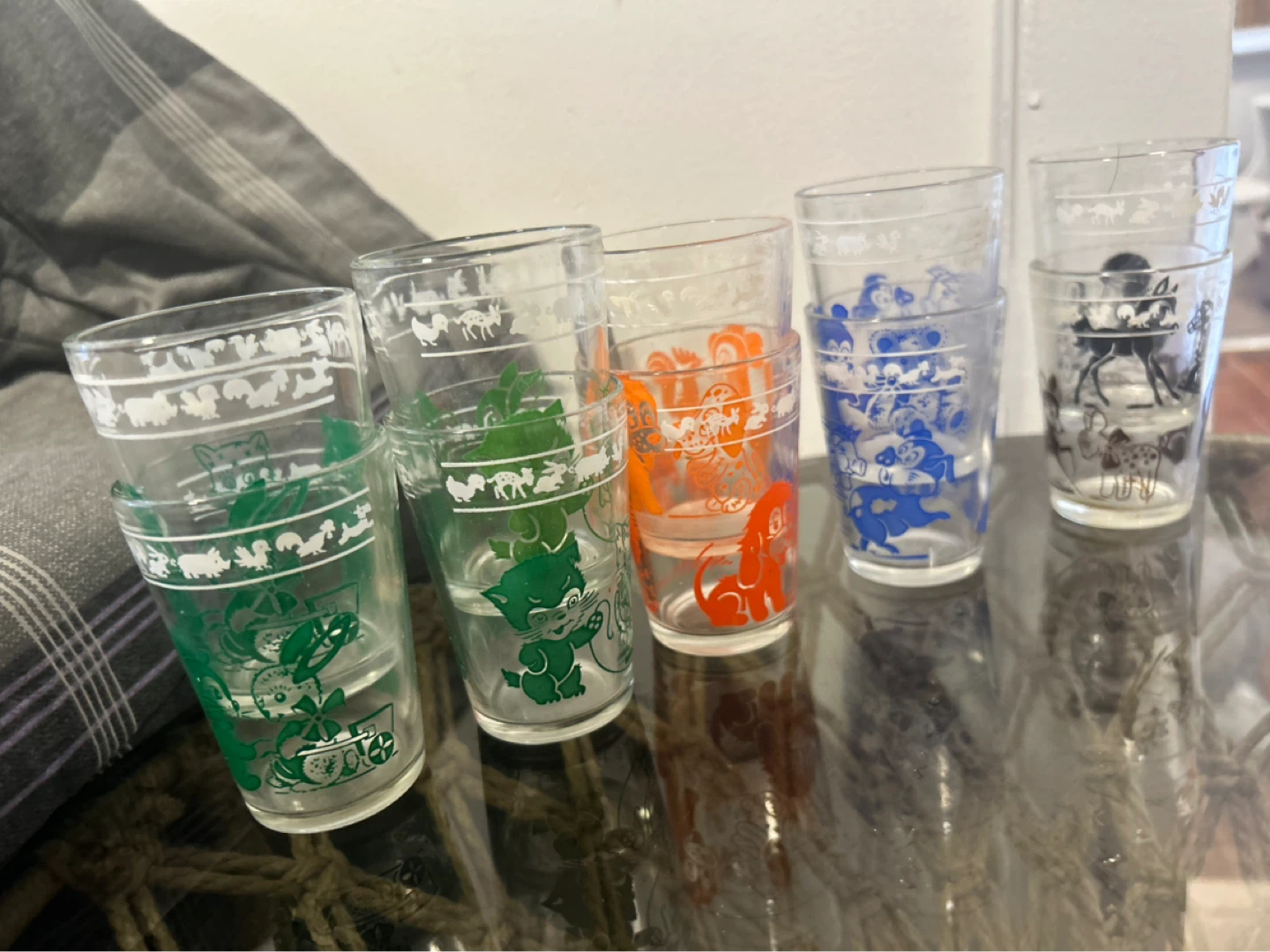 Set of 10 Vintage Animal Glasses - photo 3