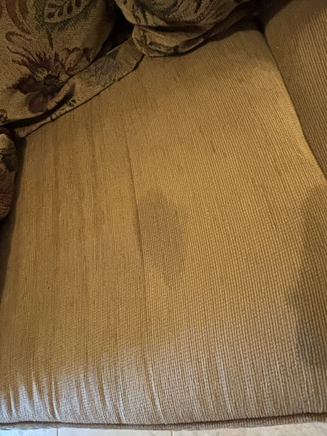 Free Tan Sofa with Decorative Pillows - photo 4