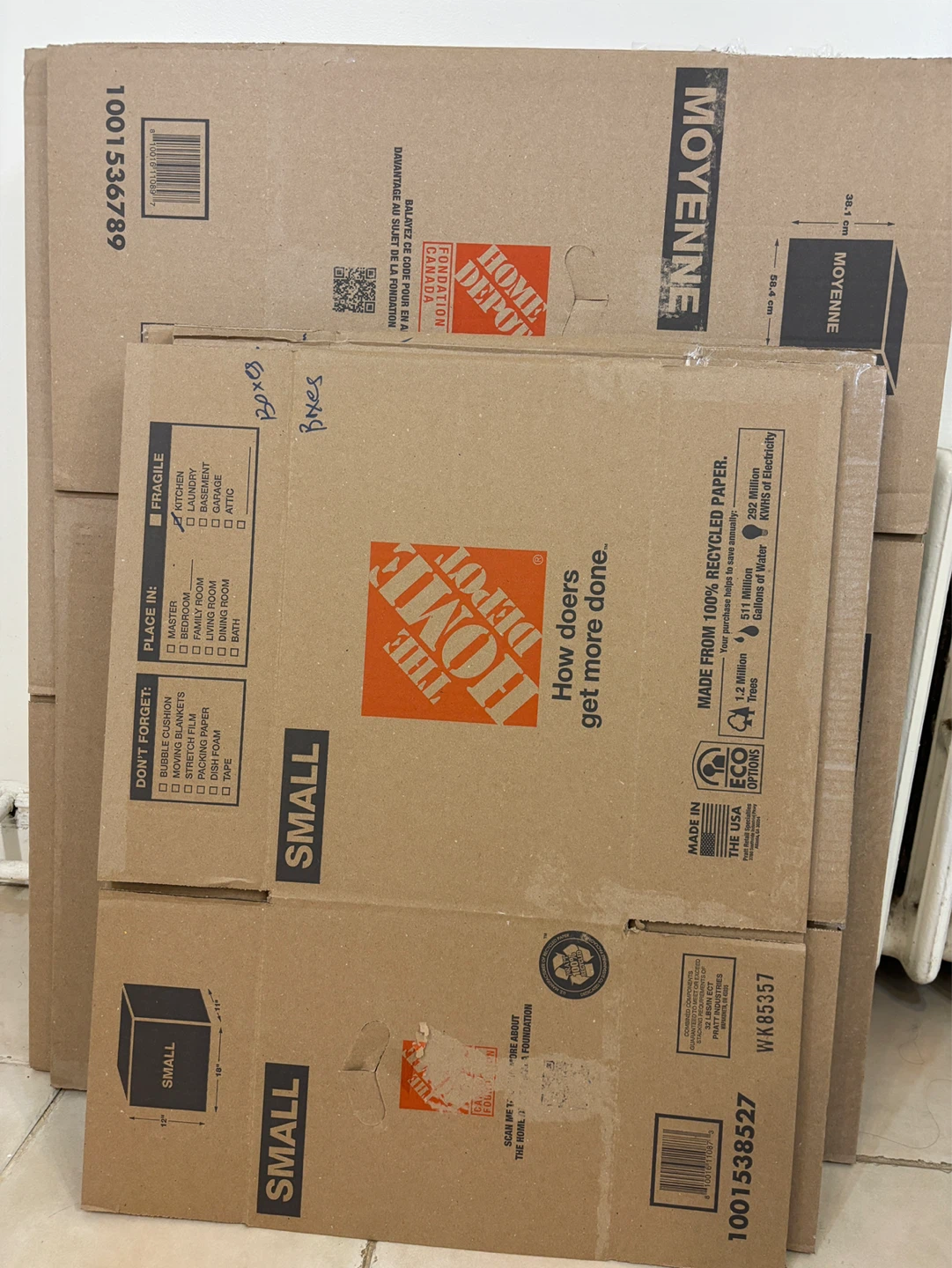 Home Depot Moving Boxes Need to be gone ASAP