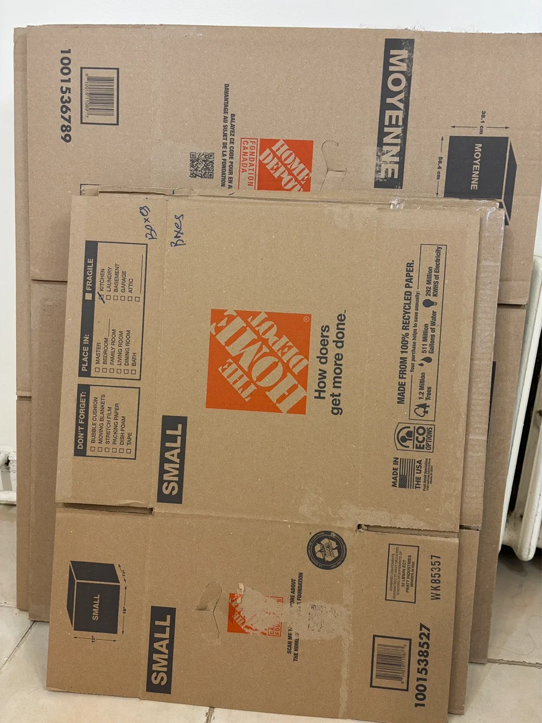 Home Depot Moving Boxes Need to be gone ASAP